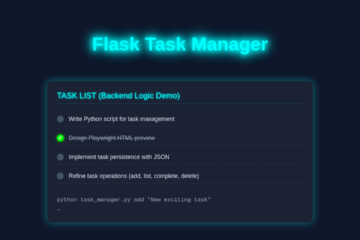 Python Task Manager Script: Backend Automation with Flask Logic