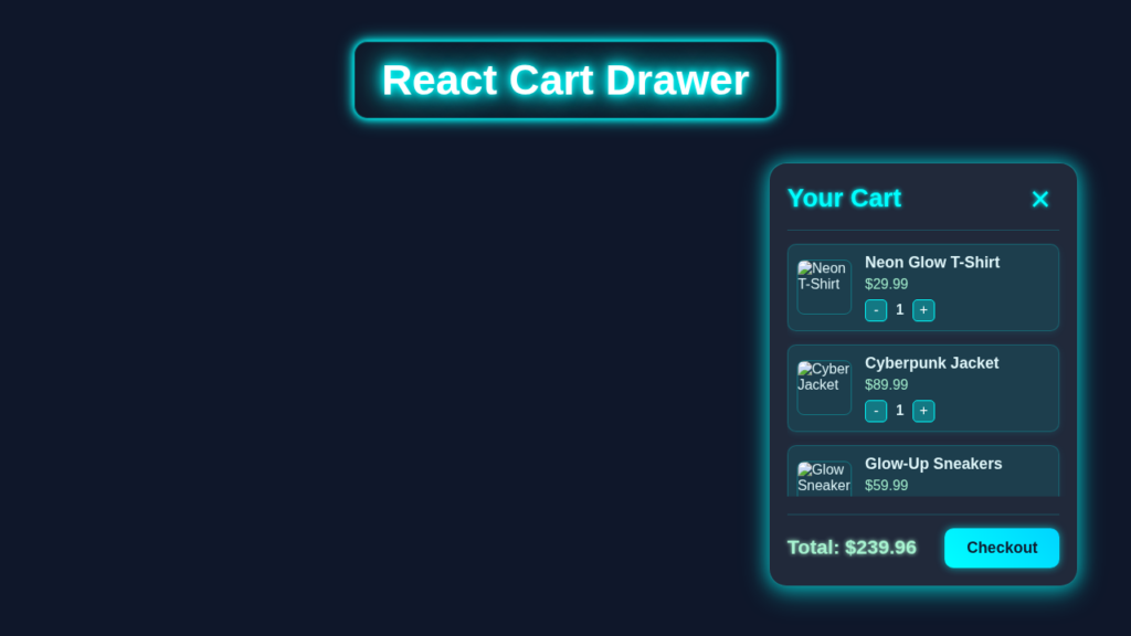 React Cart Drawer with Hooks: Modern UI/UX Tutorial