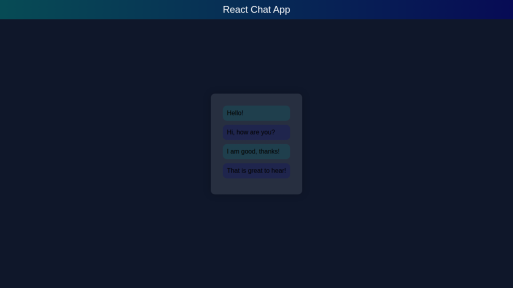 React Chat App with JSX