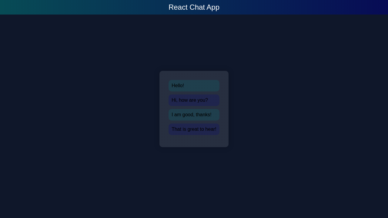 React Chat App with JSX