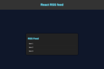 React RSS feed with JSX