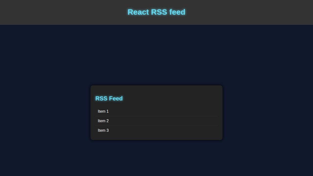 React RSS feed with JSX