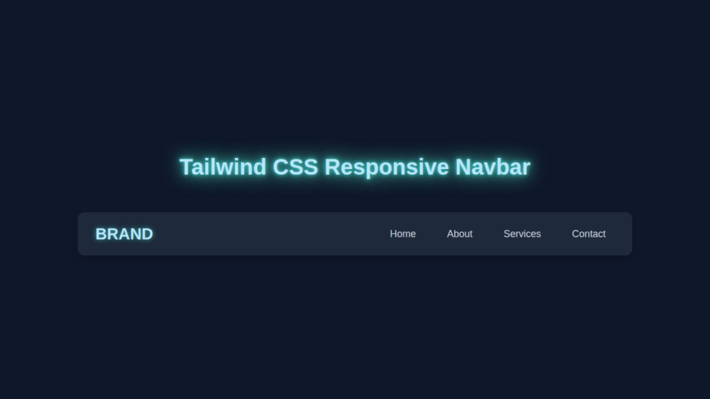Responsive Navbar Tailwind CSS with HTML & CSS Only