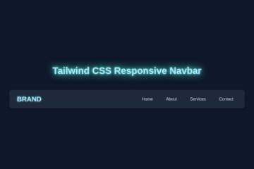 Responsive Navbar Tailwind CSS with HTML & CSS Only