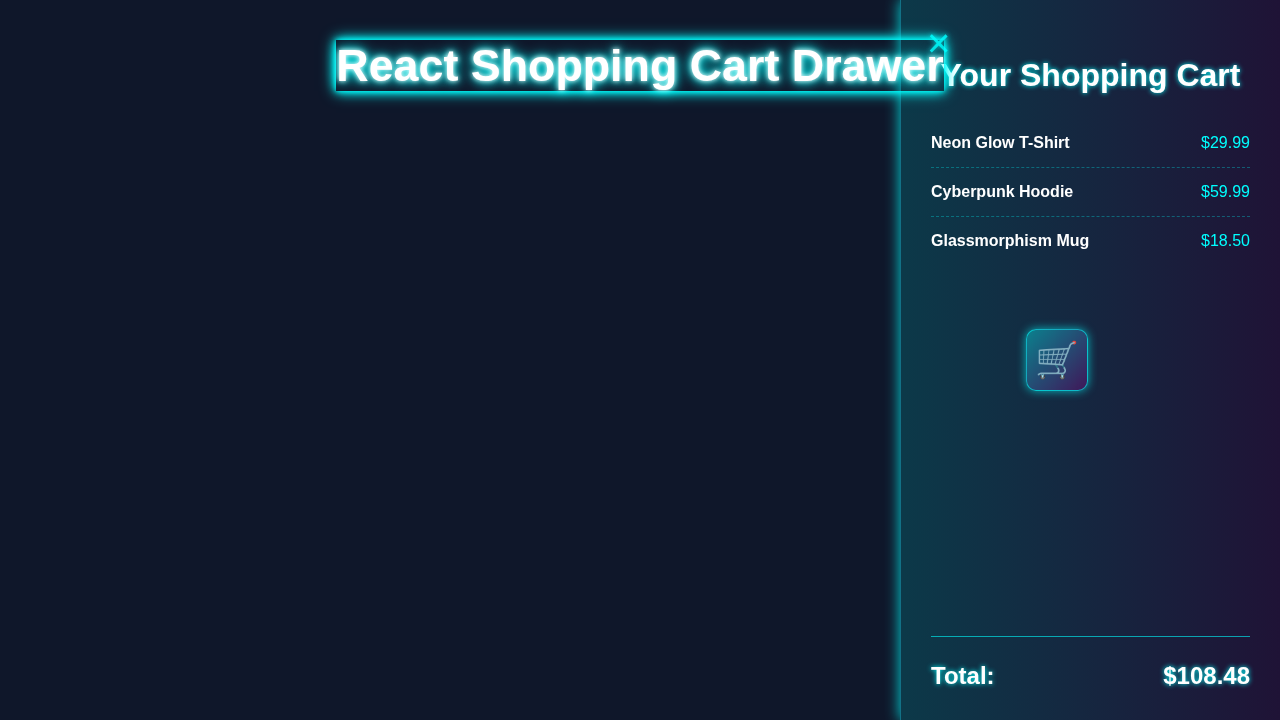 Shopping Cart Drawer in React: Functional Components & Hooks