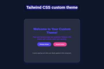 Tailwind Custom Theme: Extend & Personalize CSS with HTML