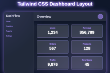 Tailwind Dashboard Layout Tutorial: HTML & Utility Classes