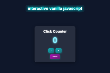 Vanilla JS Interaction: Build an Interactive Counter with HTML/CSS