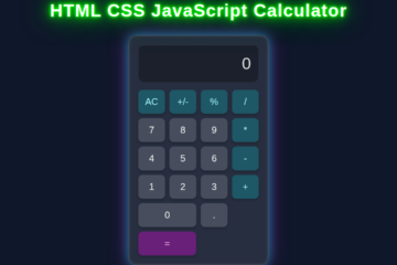 HTML CSS Calculator UI Design: Visually Stunning Layout