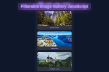 Filterable Image Gallery JavaScript: HTML, CSS, & JS Tutorial