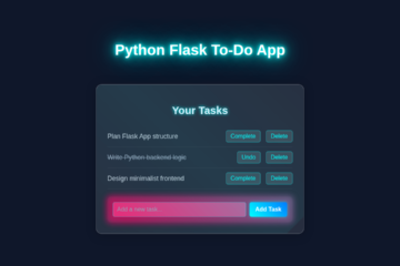Flask To-Do App: Python Tutorial for Basic Task Management