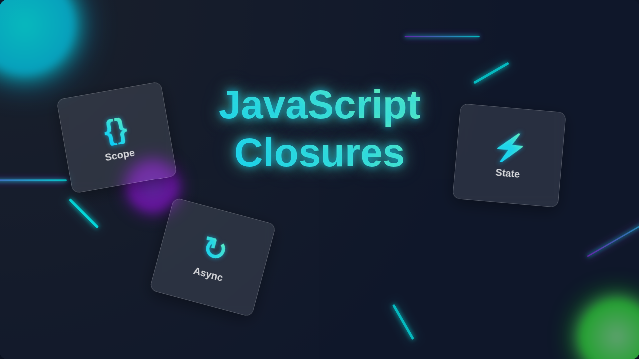 JavaScript Closures: Neon Code Insight