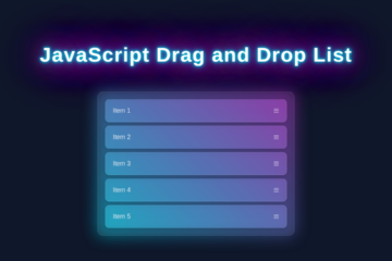JavaScript Drag Drop List Tutorial: HTML, CSS, & Vanilla JS