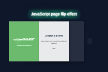 JavaScript Page Flip Effect Tutorial: HTML, CSS & Vanilla JS