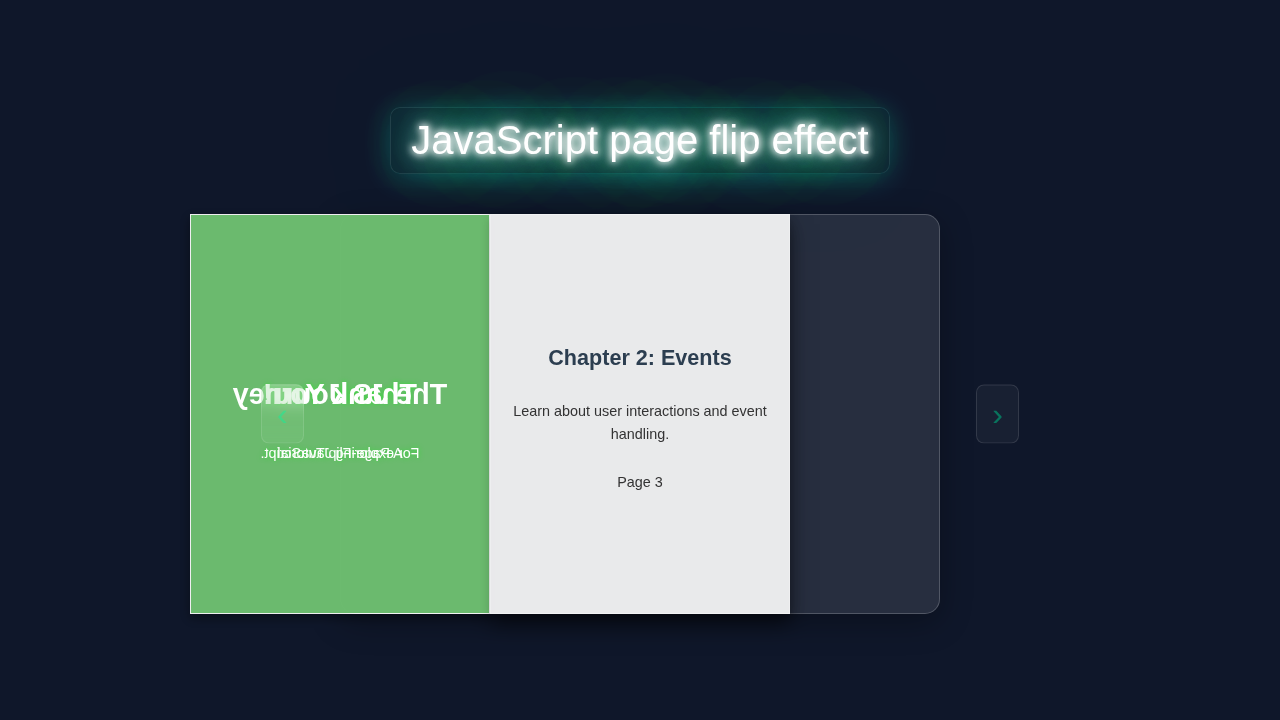 JavaScript Page Flip Effect Tutorial: HTML, CSS & Vanilla JS