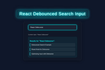React Debounced Search Input with Hooks - JSX Tutorial