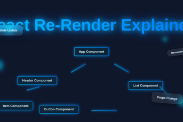 React Re-Render Explained: Visual Guide & Neon Diagram