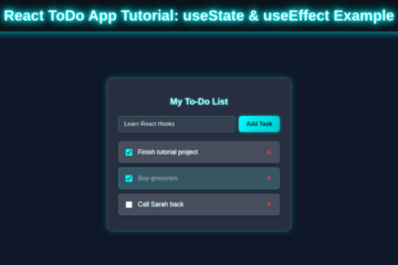 React ToDo App Tutorial: useState & useEffect Example