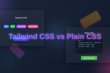 Tailwind CSS vs Plain CSS Blog Thumbnail Design