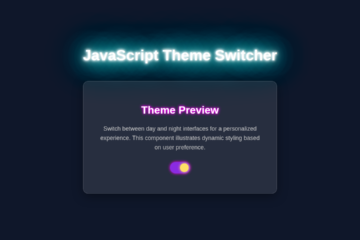 Theme Switcher: Dynamic Dark Mode with HTML, CSS & JS