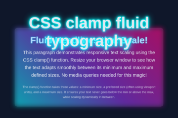 CSS Clamp Fluid Typography Tutorial: HTML & CSS Only