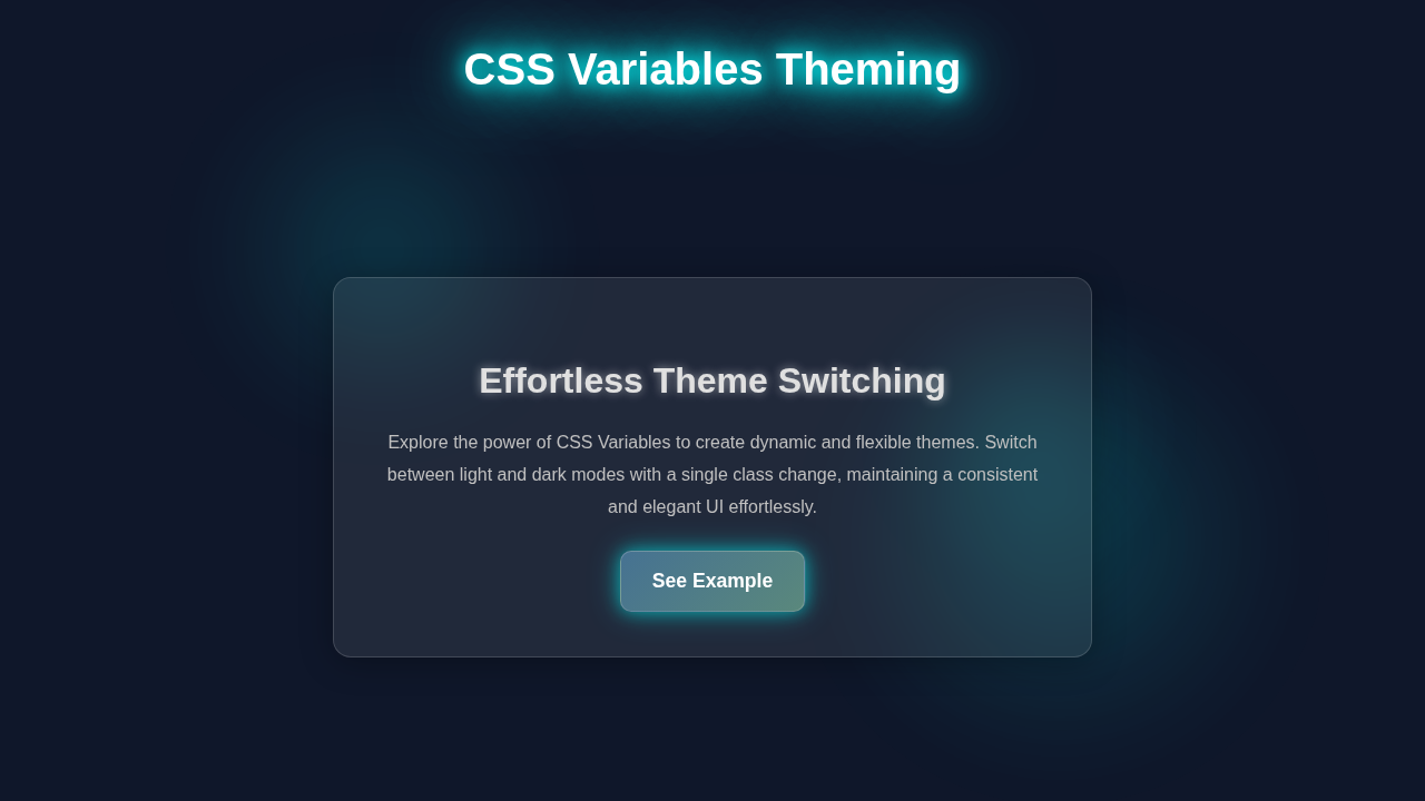 CSS Variables Theming: Dynamic Themes with HTML & CSS