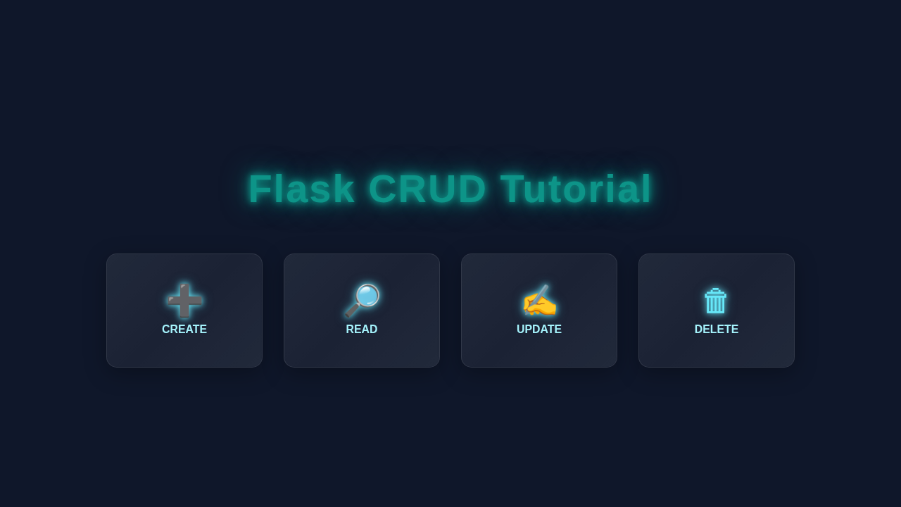 Flask CRUD Tutorial: Building a Basic Web App with Python