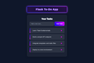 Flask To-Do App Tutorial: Build a Simple Python Backend