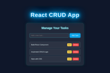 React CRUD App Tutorial: Build a Full CRUD Application with JSX