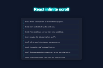 React Infinite Scroll: Build Seamless Data Loading with JSX Hooks