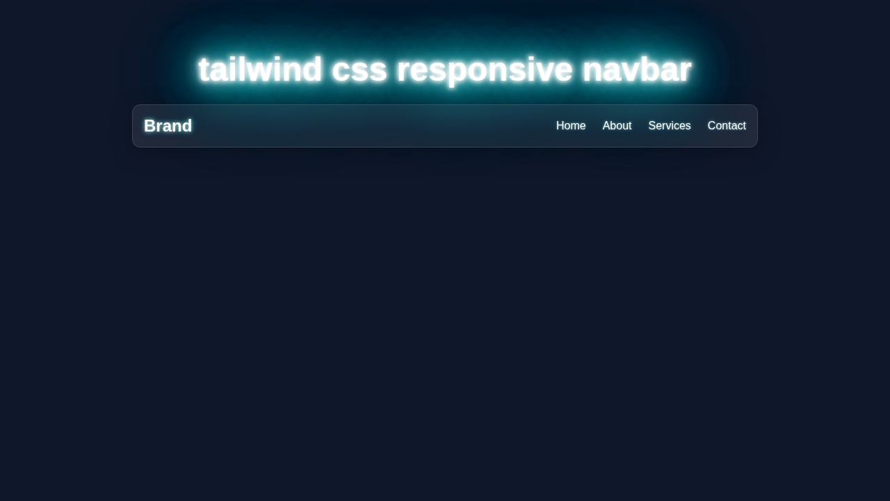 Responsive Navbar with Tailwind CSS: HTML & Utility Classes