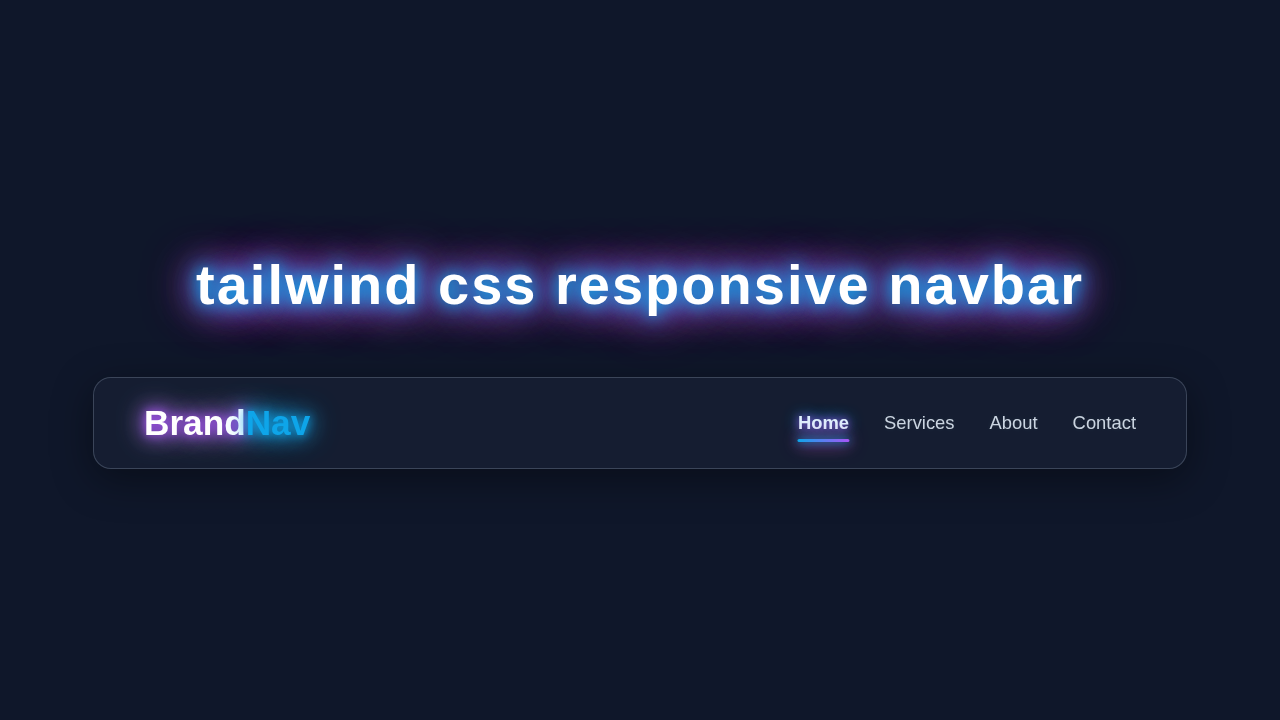Responsive Navbar with Tailwind CSS: HTML & Utility Classes Tutorial