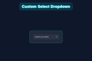 CSS Custom Select Dropdown: HTML & CSS Only Tutorial