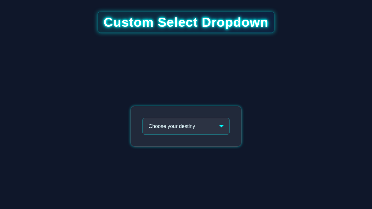 CSS Custom Select Dropdown: HTML & CSS Only Tutorial