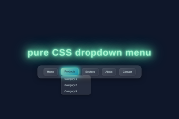 CSS Dropdown Menu: Pure HTML & CSS Navigation Tutorial