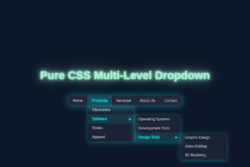 CSS Multi-Level Dropdown: Pure HTML/CSS Navigation Menu