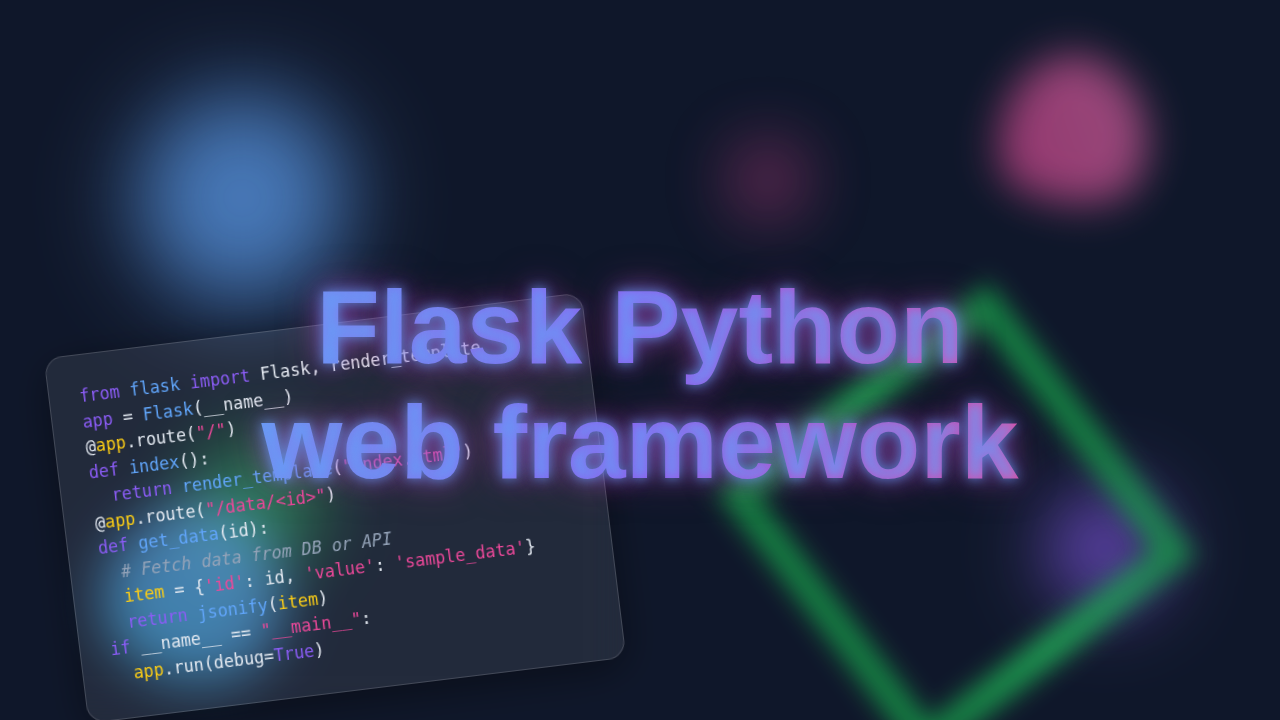 Blog Thumbnail: Flask Python Web Framework - UI/UX Design