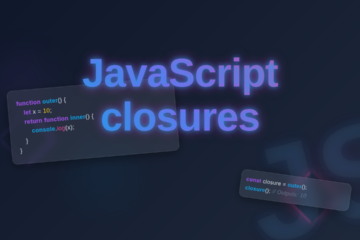 JavaScript Closures Explained: Abstract & Neon Visuals