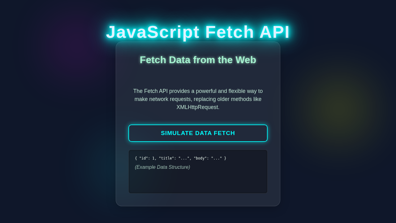 JavaScript Fetch API Tutorial: HTML, CSS & JS Data Handling
