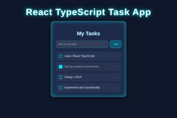React TypeScript Tasks App Tutorial - Build a To-Do List