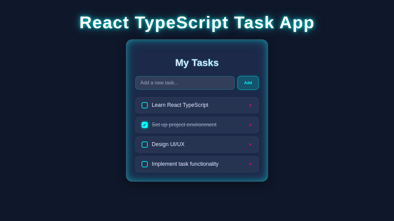 React TypeScript Tasks App Tutorial - Build a To-Do List