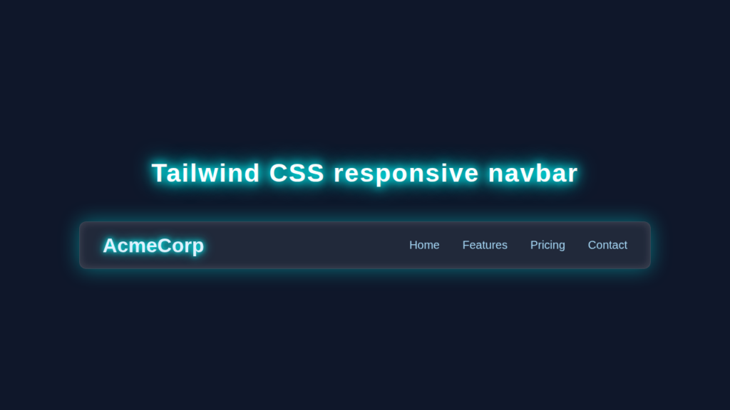Responsive Navbar with Tailwind CSS: HTML & JavaScript Tutorial