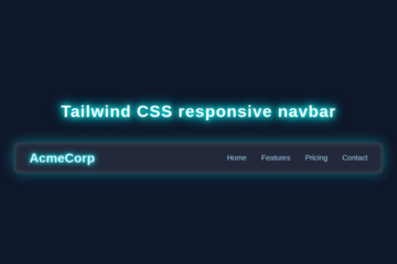 Responsive Navbar with Tailwind CSS: HTML & JavaScript Tutorial