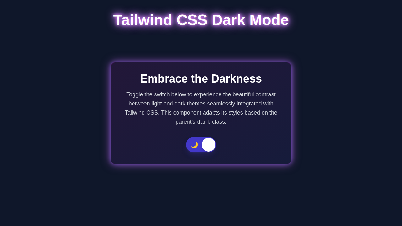 Tailwind Dark Mode: HTML & Utility Classes Tutorial