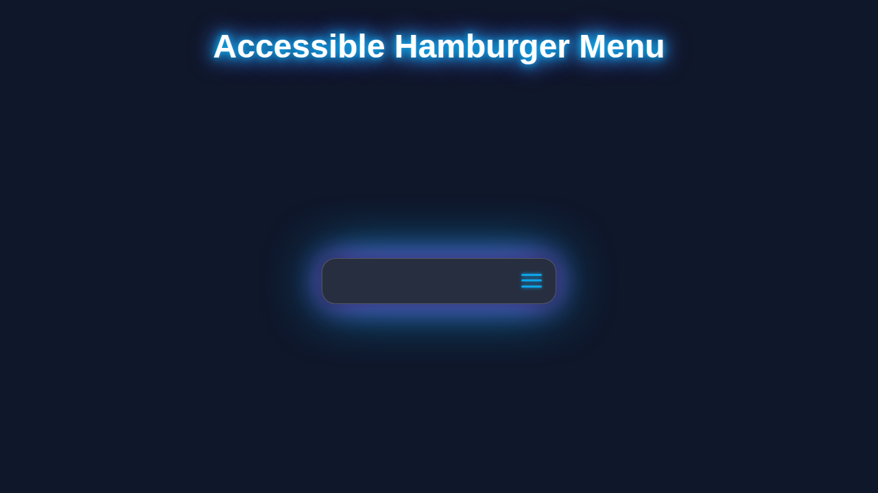 Accessible Hamburger Menu: HTML & CSS Only Tutorial