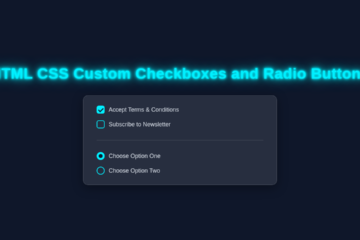 Custom Checkboxes Radio: HTML CSS Styling Tutorial