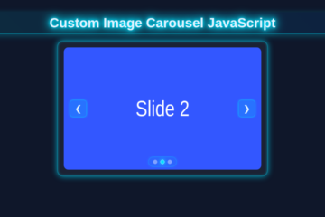 Image Carousel JavaScript Tutorial: HTML, CSS, & JS