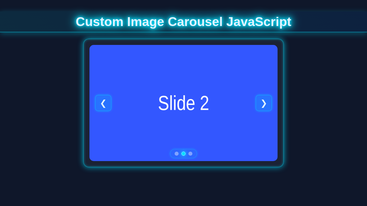 Image Carousel JavaScript Tutorial: HTML, CSS, & JS
