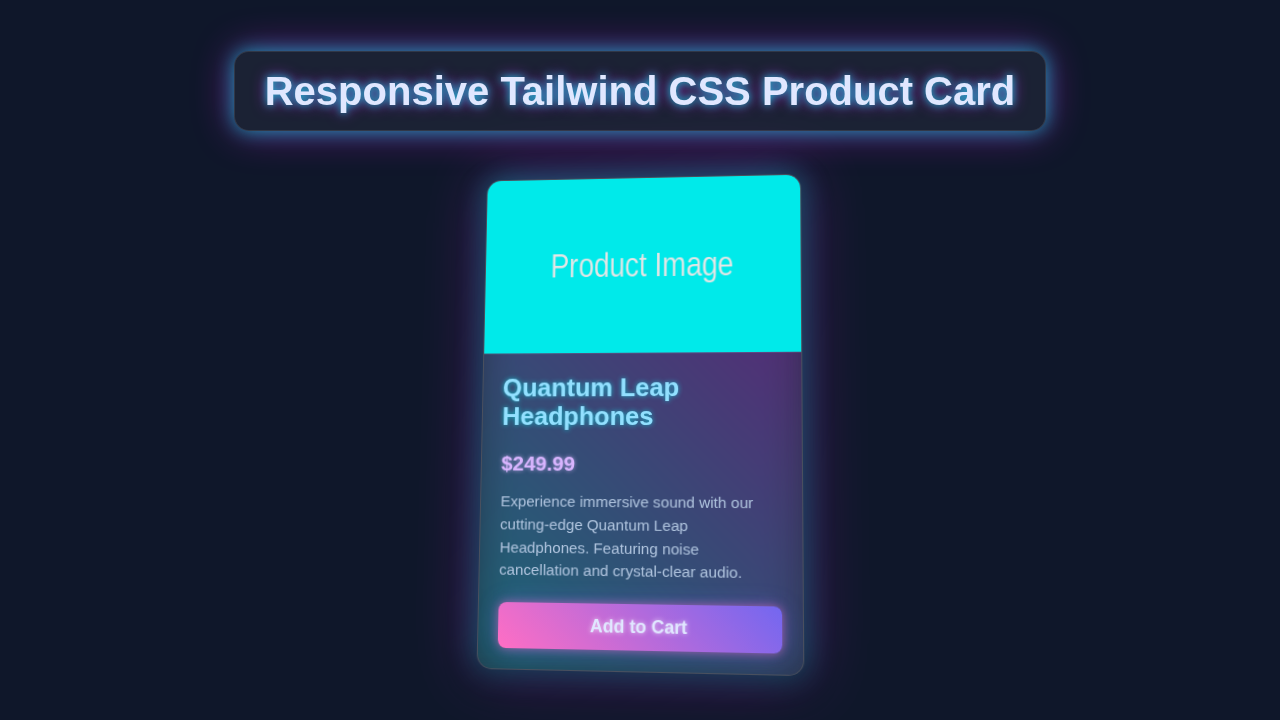 Responsive Product Card with Tailwind CSS: Build an HTML UI