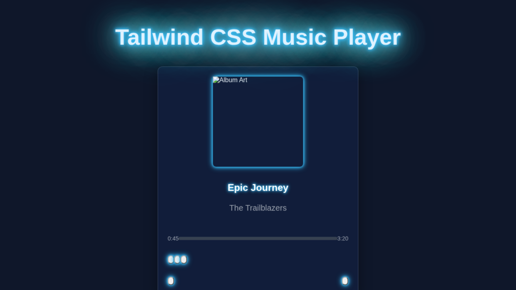 Tailwind Music Player: Build with HTML & Tailwind CSS Utility